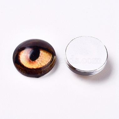 16mm SandyBrown Half Round Glass Cabochons