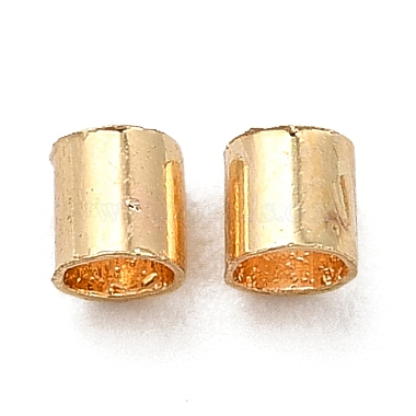 Real 18K Gold Plated Tube Brass Spacer Beads