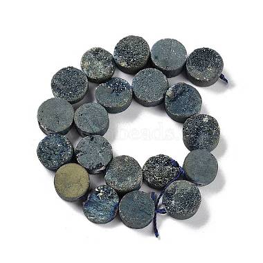 Electroplated Natural Druzy Agate Beads Strands(G-M433-01D)-3