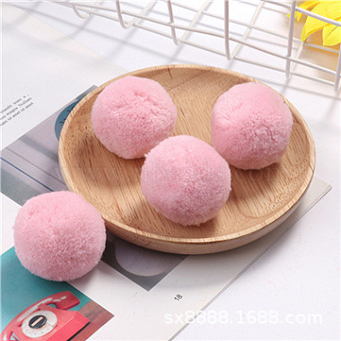 Pink Polyester Pompom Ball