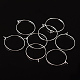 Silver Color Plated Brass Earring Hoops(X-EC067-2S)-4