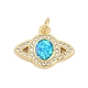 Brass Micro Pave Cubic Zirconia Pendants(KK-I723-42G)-1