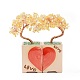 Heart Money Tree Natural Yellow Quartz Bonsai Display Decorations(DJEW-G027-16RG-05)-1