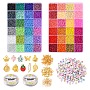 Mixed Color Glass Jewelry Set(DIY-YW0005-44-0.7MM)