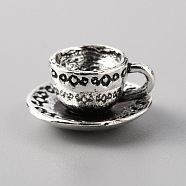 Tibetan Style Alloy Charms, for DIY Accessories, Cup, Antique Silver, 14x7mm, Hole: 2mm(FIND-WH0114-16AS)