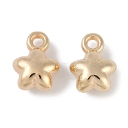 CCB Plastic Pendants, Star Charms, Light Gold, 10x7.5x4.5mm, Hole: 1.5mm(FIND-U021-07KCG)