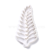 Plastic Mold, Cookie Cutters, Cookies Moulds, DIY Biscuit Baking Tool, Leaf, White, 105x56x10mm(DIY-O020-08)