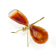 Dyed Natural Agate Slice Display Decorations, Reiki Energy Stone Statue, Dragonfly, Sienna, 110~160x80x28mm(DJEW-PW0009-004C)