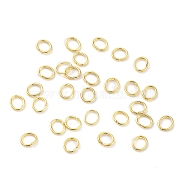 304 Stainless Steel Jump Rings, Closed Jump Rings, Oval, Real 18K Gold Plated, 3x3.5x0.5mm, Inner Diameter: 1.5x2.5mm(STAS-F221-46F-G)