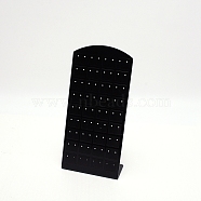 Acrylic Earring Studs Displays. Jewelry Display Rack, 72 holes, Rectangle, Black, 4.6x8.9x19.2cm, Hole: 0.14cm(EDIS-WH0006-01B-WH)