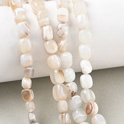 Natural Banded Agate Beads Strands, Nuggets, Tumbled Stone, 6~8.5x6~7.5x5~8mm, Hole: 0.9mm, about 27~35pcs/strand, 7.48~8.26''(19~21cm)(GG-CBA9392-11)