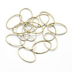 Brass Linking Rings, Oval, Lead Free & Cadmium Free & Nickel Free, Raw(Unplated), 20x13x0.8mm, Inner Diameter: 12x19mm(KK-P119-25C-RS)