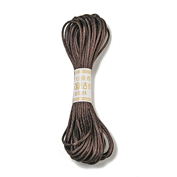 Polyester Embroidery Floss, Cross Stitch Threads, Saddle Brown, 2mm, 10m/bundle