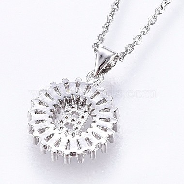 304 Stainless Steel Initial Pendant Necklaces(NJEW-H486-30P-B)-2