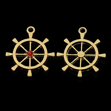 Golden Anchor & Helm Alloy + Rhinestone Pendants