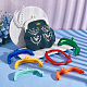 Elite 10Pcs 10 Colors Plastic Kiss Lock Purse Frames(FIND-PH0007-42)-3