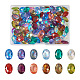120Pcs 12 Colors Transparent Pointed Back Resin Rhinestone Cabochons(KY-CW0001-01)-1