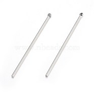 201 Stainless Steel Big Pendants, Bar, Stainless Steel Color, 52.5x1.5mm, Hole: 1.6mm(STAS-L214-09P)