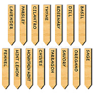 15Pcs 15 Style Wood Plant Labels, for Seed Potting, Herbs, Flowers, Vegetables, Word, 152.4x25.4x3mm, 1pc/style(WOOD-WH0501-002)