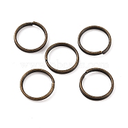 Brass Split Rings, Double Loops Jump Rings, Cadmium Free & Lead Free, Antique Bronze, 1.4x10mm, about 9.3mm inner diameter, about 2960pcs/1000g(J0CP5056)