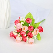Plastic Eucalyptus Artificial Flower, for Wedding Party Home Room Decoration Marriage Accessories, Crimson, 240mm(PW23051078486)