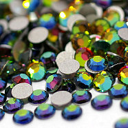 Glass Flat Back Rhinestone, Grade A, Back Plated, Faceted, AB Color, Half Round, Crystal Vitrail Medium, 3~3.2mm, about 1440pcs/bag(RGLA-C002-SS12-001VM)