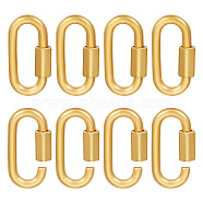 8Pcs Alloy Screw Carabiner Lock Charms, for Necklaces Making, Golden, 34x18x7mm, Inner Diameter: 26x7mm(FIND-UN0003-31G)