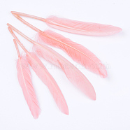 Goose Feather Costume Accessories, Dyed, Pink, 100~175x13~25mm(FIND-Q056-04)