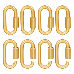 8Pcs Alloy Screw Carabiner Lock Charms, for Necklaces Making, Golden, 34x18x7mm, Inner Diameter: 26x7mm(FIND-UN0003-31G)