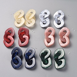 Acrylic Dangle Stud Earrings, with 304 Stainless Steel Findings and Ear Nuts, Mixed Color, 97mm, Pin: 0.6mm(EJEW-JE03840)