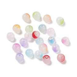 Glass Imitation Jade Beads, Round, Mixed Color, 8x7.5mm, Hole: 1.5mm, about 1503pcs/1000g(GLAA-P029-03A)