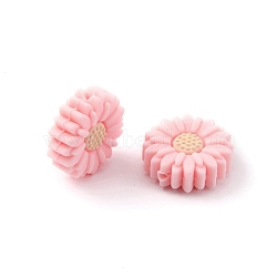 Silicone Beads, Daisy, Pink, 19.5x7.5mm, Hole: 1.6mm(SIL-WH0009-03A)