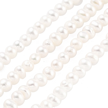 Natural Cultured Freshwater Pearl Beads Strands, Potato, Floral White, 2.5~3mm, Hole: 0.5mm, about 82~83pcs/strand, 7.09 inch(18cm)