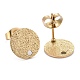 Ion Plating(IP) 304 Stainless Steel Stud Earring Findings(X-STAS-Z021-B-01G)-2