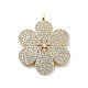 Brass Micro Pave Clear Cubic Zirconia Pendants(KK-L228-47G)-1