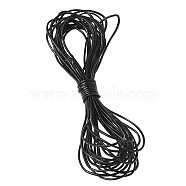 Cowhide Leather Cord, Leather Jewelry Cord, Jewelry DIY Making Material, Round, Black, 1mm(WL-TAC0002-01B-1mm)