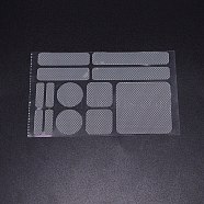 PEVA Adhesive Non-Slip Stickers, Rectangle & Square & Round, Clear, 87x142x1mm(AJEW-WH0240-36A)