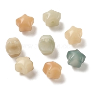 Buddhism Jewelry Findings, Undyed & Natural Bodhi Beads, Star, Colorful, 11x13x11mm,Hole:1.80mm(WOOD-O001-02)