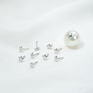 Star Brass Head Pins, for Ghost Witch Baroque Pearl Making, Platinum, 5mm, Head: 3.5x3.5mm(KK-U051-02P-02)