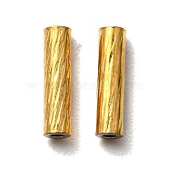 304 Stainless Steel Tube Beads, Column, Real 18K Gold Plated, 8x2mm, Hole: 0.8mm(STAS-G310-37B-G)
