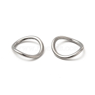 304 Stainless Steel Linking Rings, Twisted Round Ring, Stainless Steel Color, 15.5x2mm, Inner Diameter: 11.5mm(STAS-F283-01P)