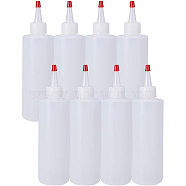 Plastic Glue Bottles, White, 15.8x5.2cm, Capacity: 250ml, 8pcs/set(DIY-BC0009-07)