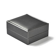 Cloth Pendant Necklace Storage Boxes, Jewelry Packaging Boxes with Sponge Inside, Rectangle, Gray, 8.5x7.4x4cm(CON-M009-01C)