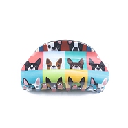 Dog Pattern PVC Plastic Claw Hair Clips, Hair Accessories for Women & Girls, Colorful, 44x84x34mm(PW-WG59378-03)