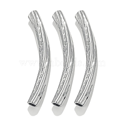 304 Stainless Steel Curved Tube Beads, Stainless Steel Color, 36x4mm, Hole: 2x2.5mm(STAS-M071-03D-P)