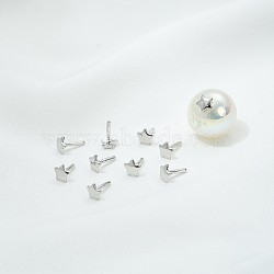 Star Brass Head Pins, for Ghost Witch Baroque Pearl Making, Platinum, 5mm, Head: 3.5x3.5mm(KK-U051-02P-02)