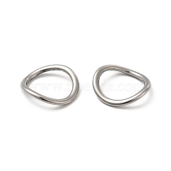 Non-Tarnish 304 Stainless Steel Linking Rings, Twisted Round Ring, Stainless Steel Color, 15.5x2mm, Inner Diameter: 11.5mm(STAS-F283-01P)