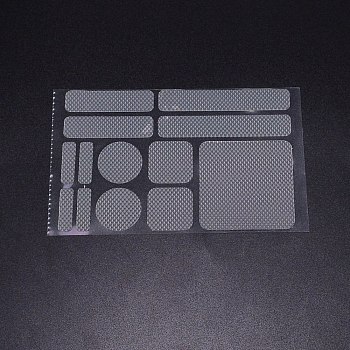 PEVA Adhesive Non-Slip Stickers, Rectangle & Square & Round, Clear, 87x142x1mm