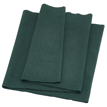 Cotton Ribbing Fabric for Cuffs, Waistbands Neckline Collar Trim, Dark Green, 650x235x1mm