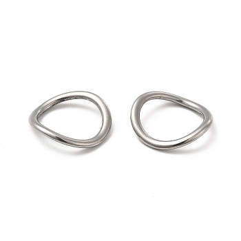 304 Stainless Steel Linking Rings, Twisted Round Ring, Stainless Steel Color, 15.5x2mm, Inner Diameter: 11.5mm